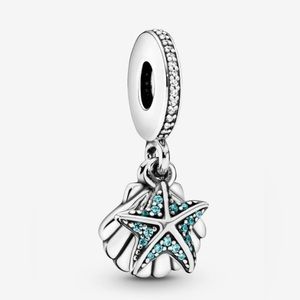 Sea shell and starfish charm